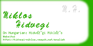 miklos hidvegi business card